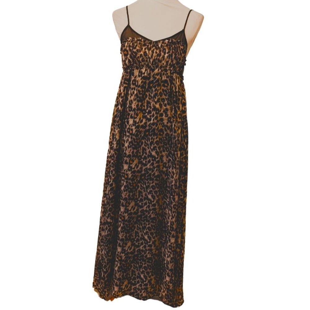 Plastic Island Leopard Print Peignoir S